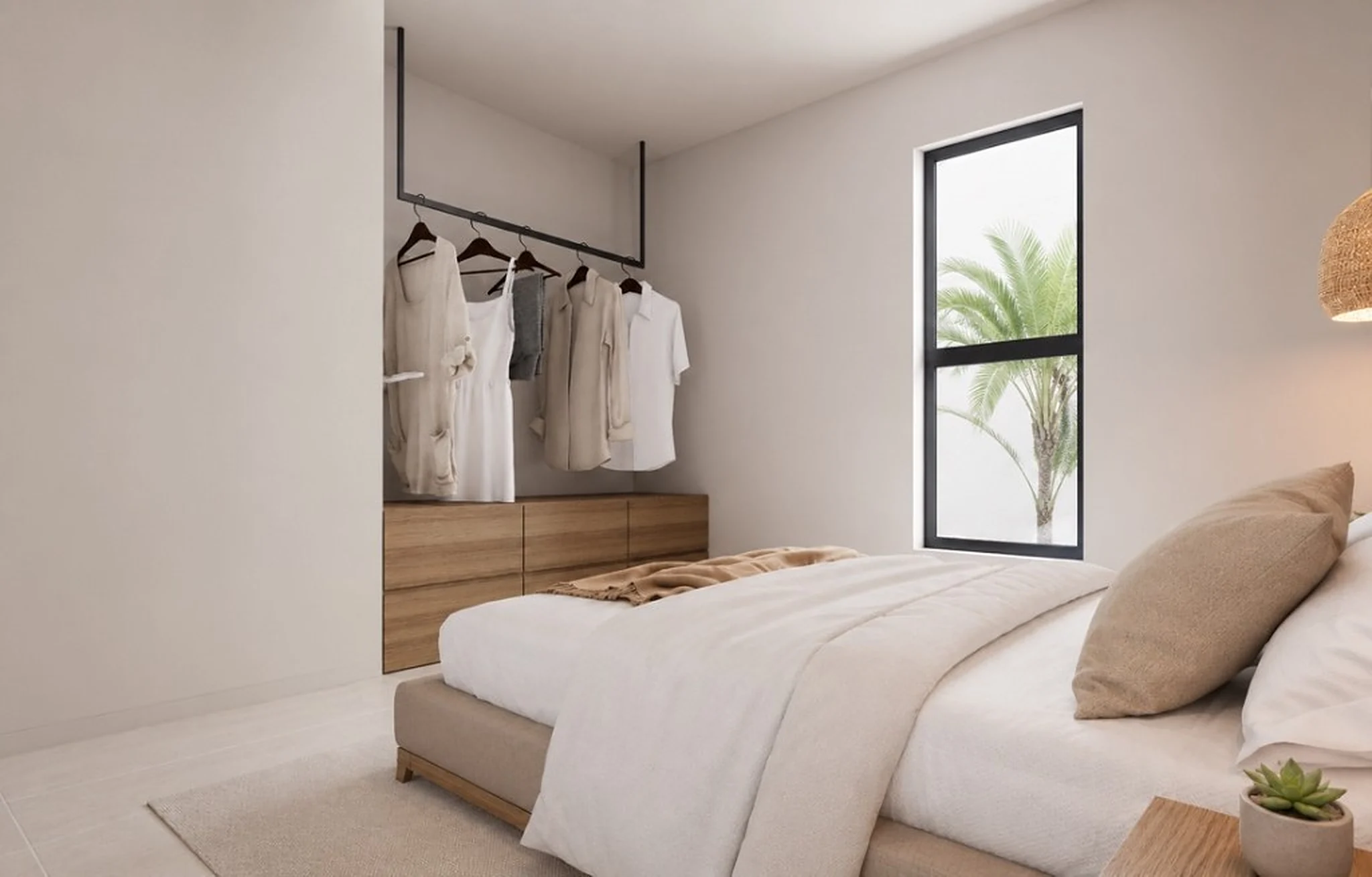 Serenity Residence bedroom with neutral tones